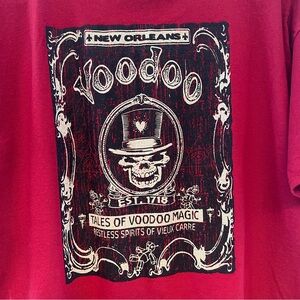 Tales Of Voodoo Magic Dark Arts  Graphic T Shirt Mens Red New Orleans Size XL